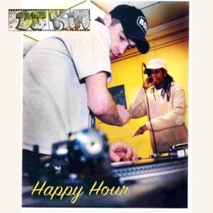 DJ Kim performing a Happy-Hour set